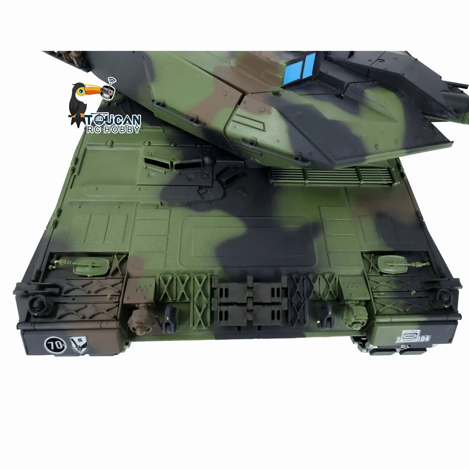 US Stock Henglong 1/16 Leopard2A6 3889 RC Tank 7.0 Version with Metal Rubber Tracks Barrel Recoil Battle System Model TH17593