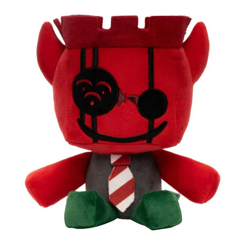 

25cm New Robloxs King Cube Plush Toy Soft Stuffed Game Character Collectible Plushie Figure Teens and Adult Collectors Gift