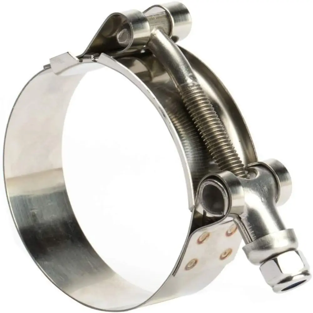 New 304 Stainless Steel Hose Clamps T Bolt Powerful Pipe Clip Exhaust Air Sealing