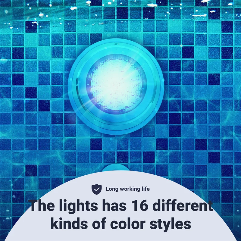 ABBN-7 Colors 24V 18W LED RGB Underwater Swimming Pool Bright Light /Remote Control