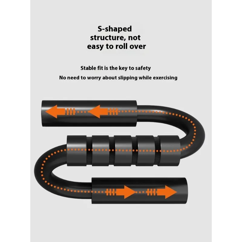 دعامة دعم الضغط على شكل حرف S قابلية للحمل في صالة الألعاب الرياضية المنزلية ومقبض إسفنجي مانع للانزلاق ولوحة رفع المعدات الرياضية وتدريبات القوة