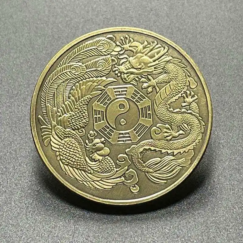 Tai Chi Finger Skills Fidget Challenge Coin Perfect for Flipping Decision Making and Fun Commemorative Gifts Kids Teens Adults