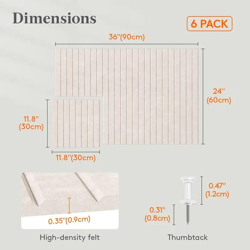 Fluted Sound-absorbing Wall Panels Decorative Soundproof Panelling Acoustic Panel Felt Bulletin Cork Tiles Pin Boards Home Decor