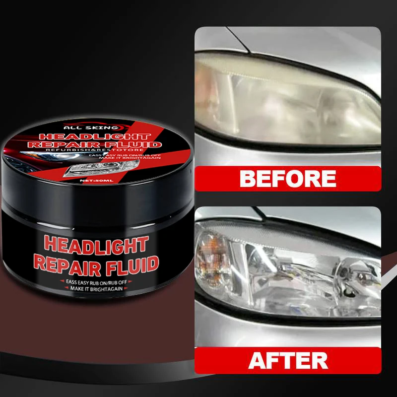 

50 мл/100 мАвтоматический набор для восстановления фар-инструменты для полировки, удаления царапин и пожелтения Волшебное чистящее средство для автомобильных фар