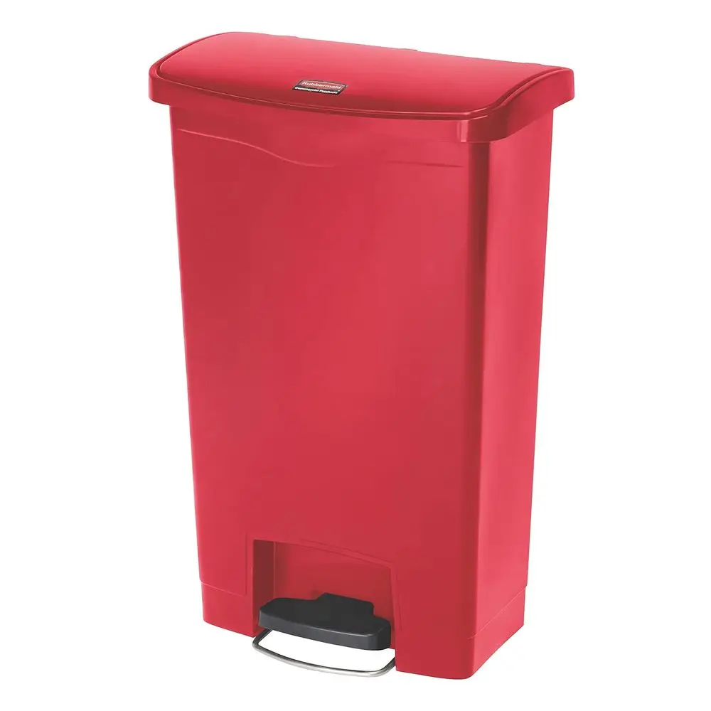 

Streamline Slim Step-On Plastic Trash Can, 13 Gallon, Red, Hands-free Garbage Can or Medical Waste in Hospitals/Lab/Ency/Patient