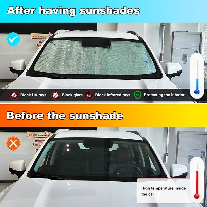 

For Haval H5 2024 Aluminum foil Silver Car Front Windshield Thermal Curtain Shading Sunscreen Car Accessories