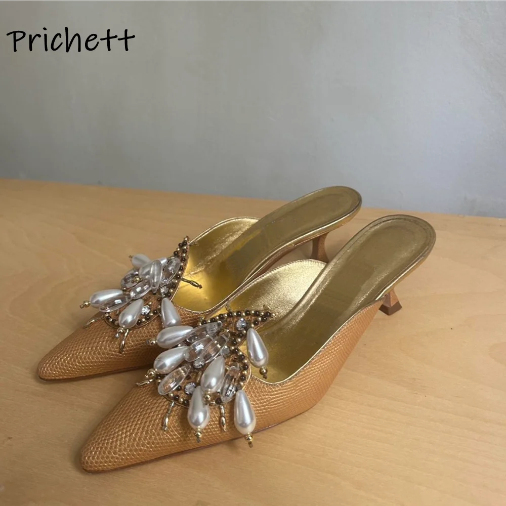 

Narrow Band Slingback Gold Sandals Solid Leather Square Toe Concise Sexy Summer Shoes Women's Party Elegant Dress Shoes 2025