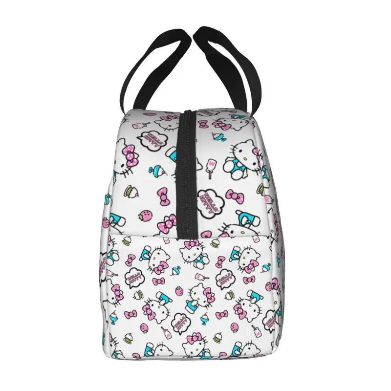 Scatola per il pranzo isolata Hello Kitty personalizzata per le donne borsa termica portatile per il pranzo borsa per il pranzo borsa per Picnic per