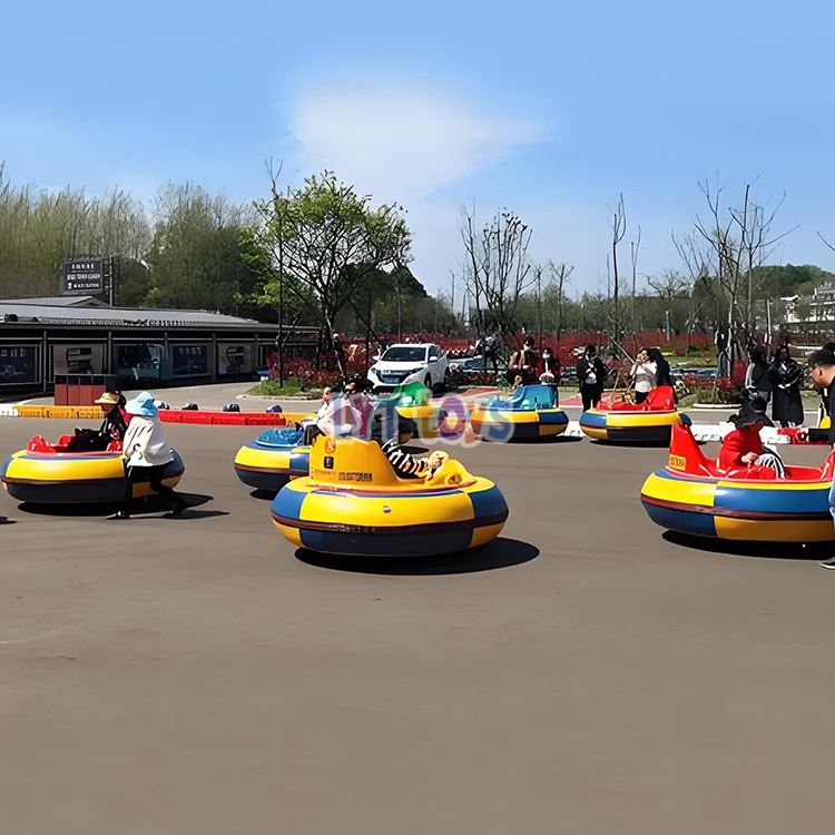 Electric UFO Bumper Car Kidzone Battery Operated 360 Spinning Street Legal Fiberglass Indoor Outdoor For Sale
