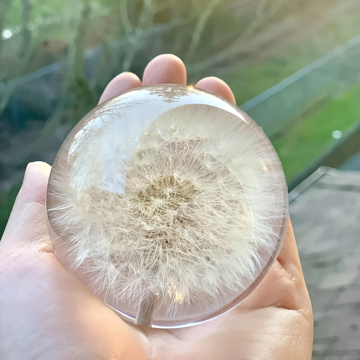 

Dandelion Crystal Ball-Glass Resin Photography Lens Ball for Home Decor,Desk Decoration,Gift glass decoration items mirror ball