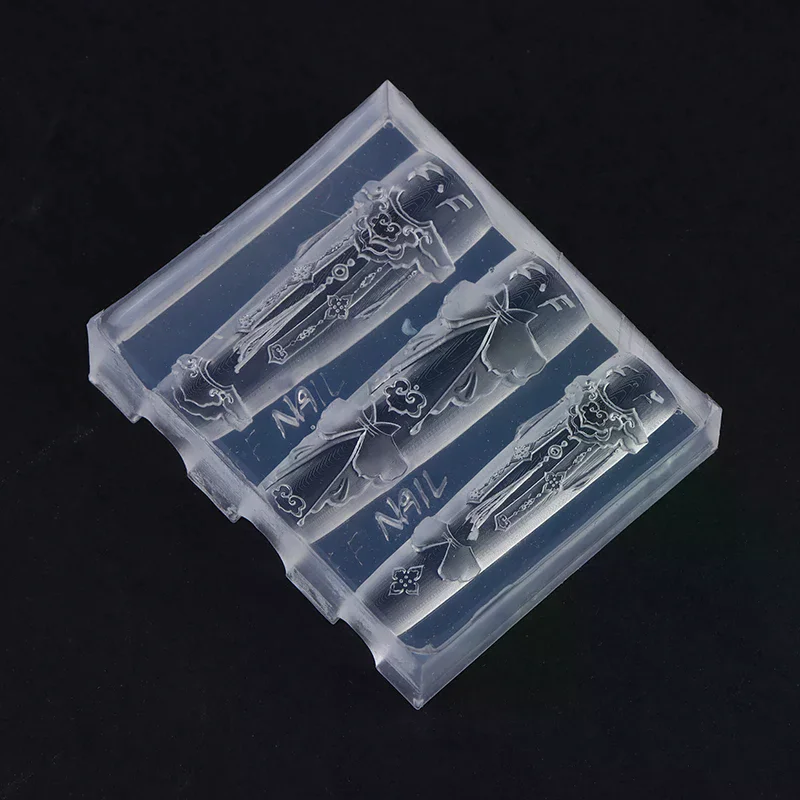 Chinesischen Stil Wolke Schulter Bekleidung Nail art Form 3d High-Transparency Silikon Geschnitzte Vorlage Nail art Zubehör