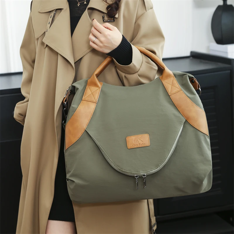 

Tiptoegirls Nylon+PU Panelled Women Handbag New Stylish Lightweight Women's Shoulder Bag Fashion Style Messenger Bag Female Tote
