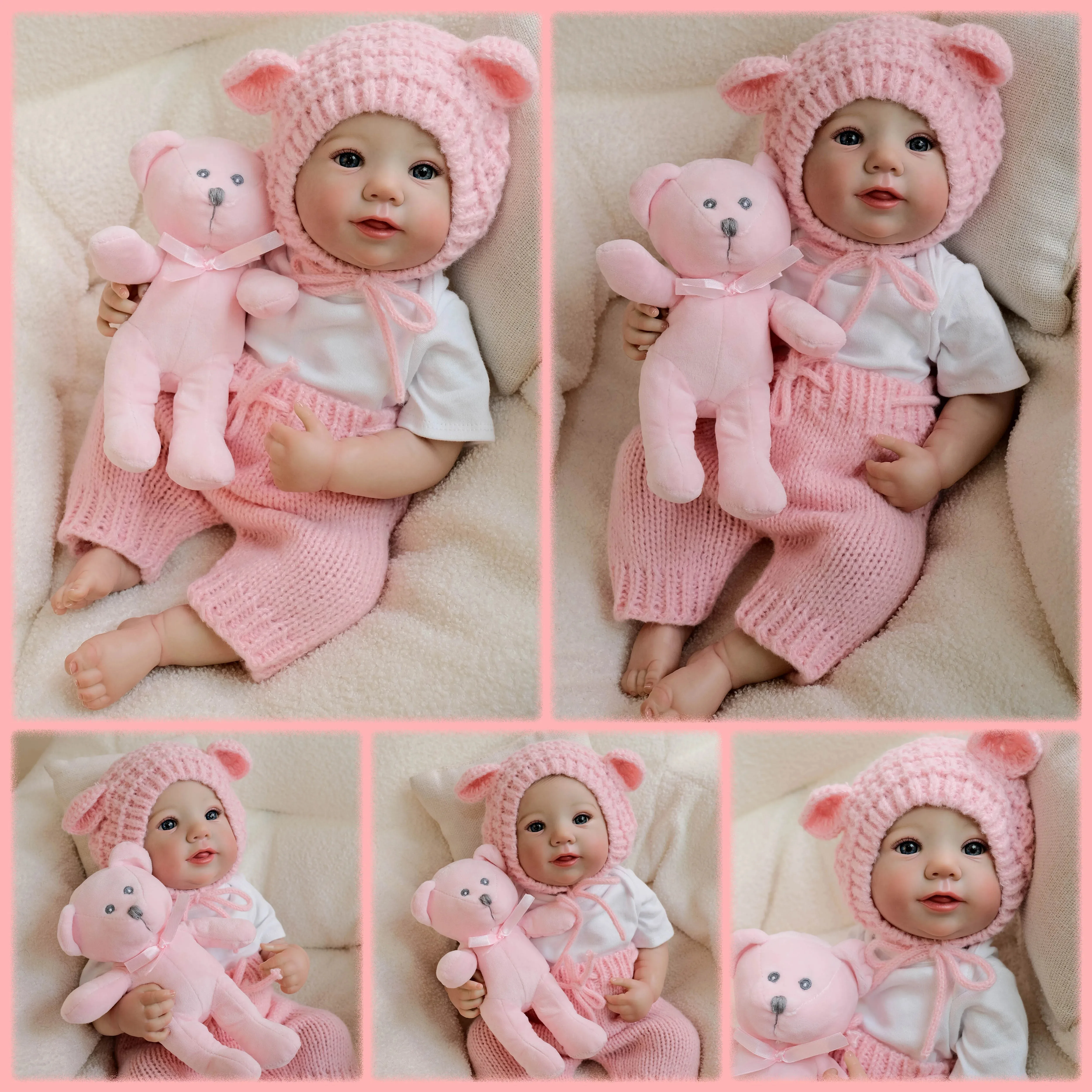 19 inch Abigail Zacht Volledig Vinyl Lichaam Levensechte Reborn Pop Meerdere Lagen Schilderen 3D Huid met Zichtbare Aderen Handgeschilderd Haar