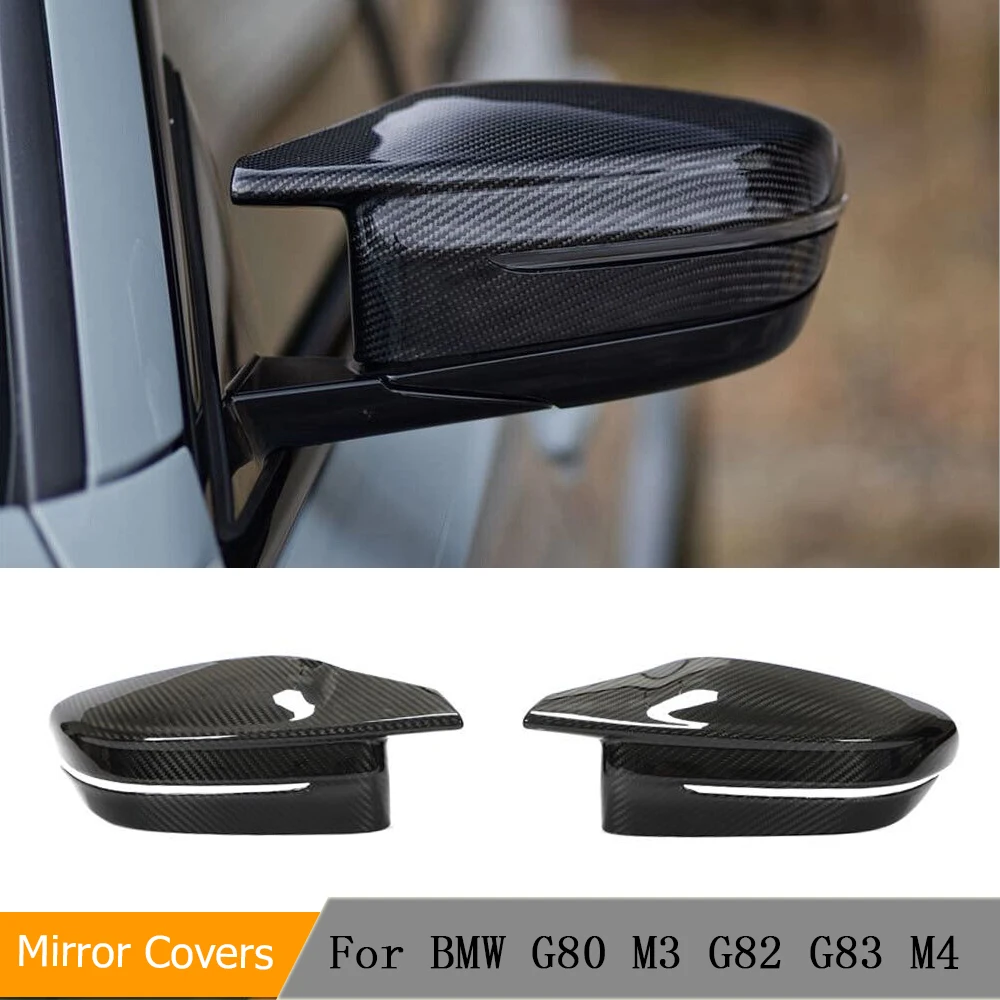 

Dry Carbon Side Mirror Covers Caps Add On Style for BMW M3 M4 G80 G82 G83 2021-2022 New 3 4 Series LHD Mirror Cover Caps Stick