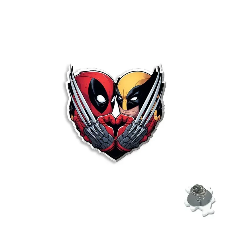 Disney Marvel Deadpool 3 Brooches PINs Deadpool and Wolverine Necktie Pin Accessories Fashion Jewelry Marvel Deadpool 3 Brooches