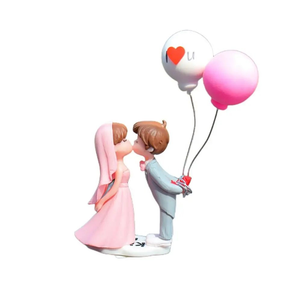 Car Decoration Cartoon Cute Couples Action Figure Figurines Balloon Ornament Auto Interior Dashboard Accessories for Girls Gifts