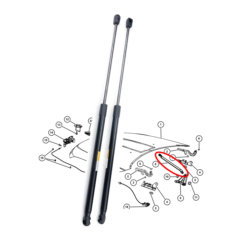 2Pcs Gas Spring Of …