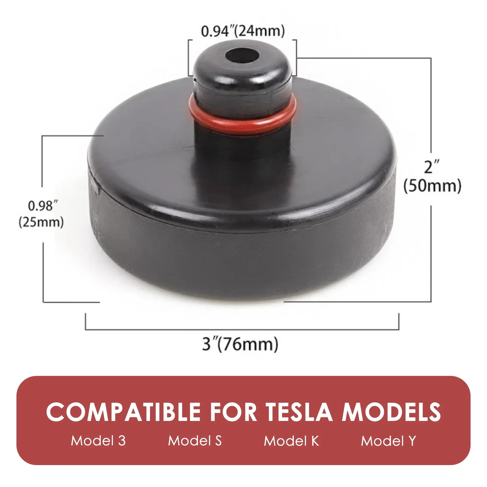 Adattatore per punto di sollevamento Jack in Silicone Tesla per modello 3 modello Y modello S modello X con custodia-confezione da 4