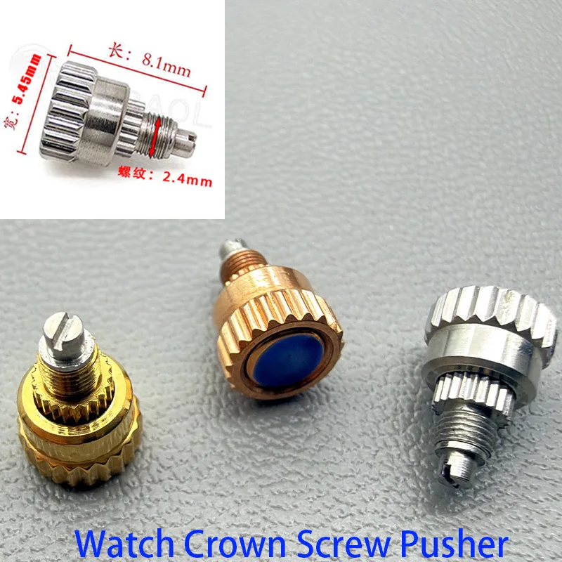 Dia 5.45mm Stainless Steel Watch Crown Screw Pusher Fit Daytna Rlx Watch Case 116500 116520 Aftermarket Watch Repair Parts