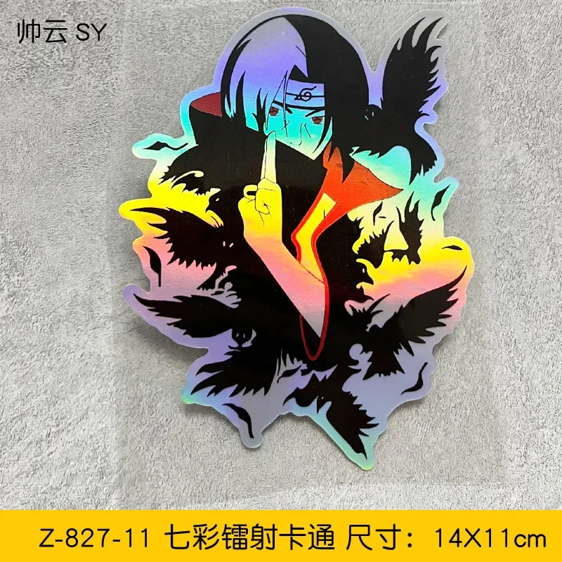 Colorful Laser Reflective Stickers Body Scratches To Block Cartoon Animation Car Stickers Creative Decoration Luggage Stickers