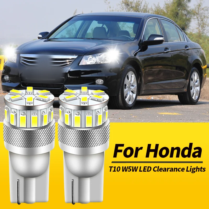 2PCS T10 W5W LED Clearance Lights Canbus For Honda Accord 7 8 9 1998-2016 Civic 6 7 8 1994-2013 CR-V 1 2 3 99-12 Car Accessories