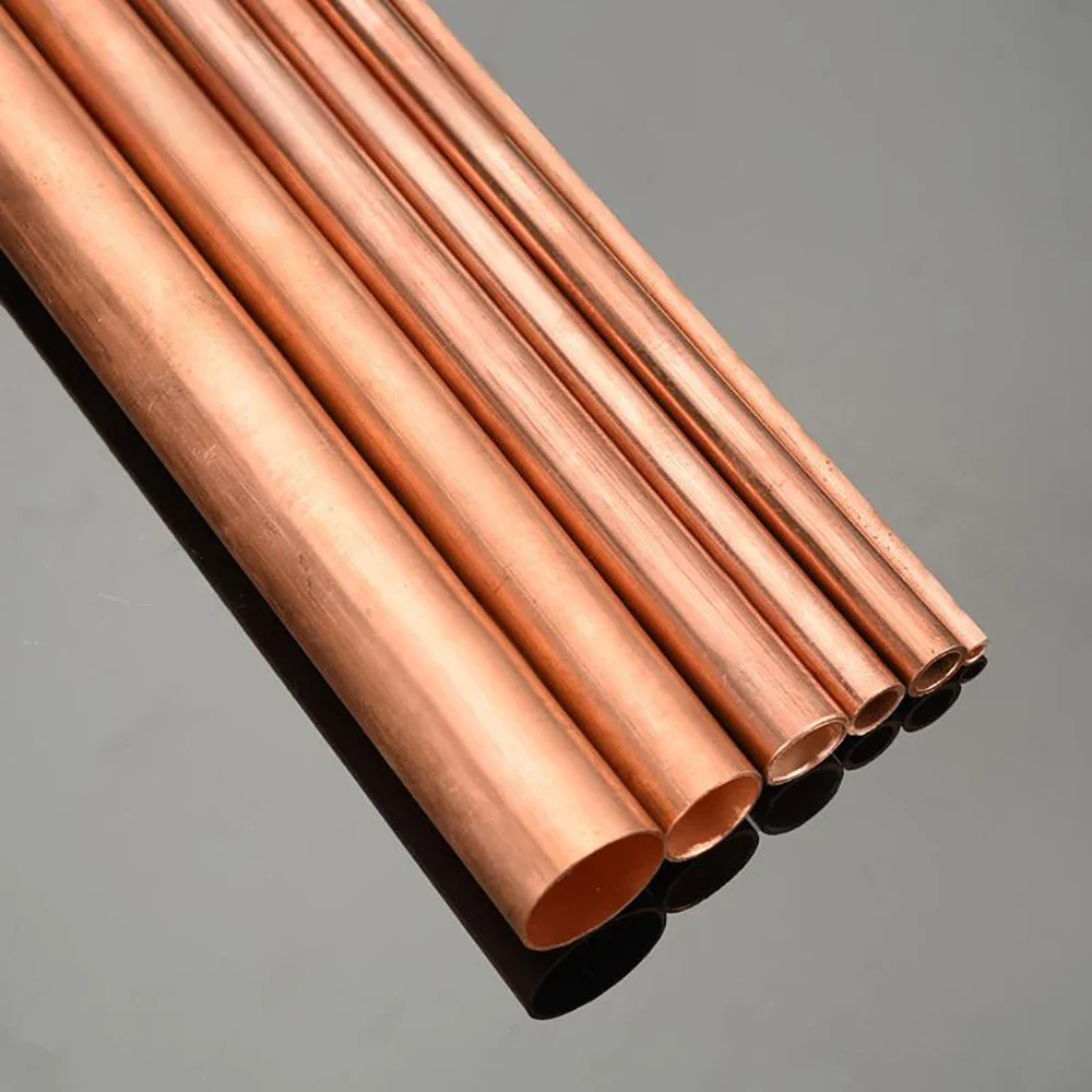 1Pcs T2 Copper Pipe Tube 5mm-30mm OD Hollow Capillary 300mm Length Straight Copper Tubing