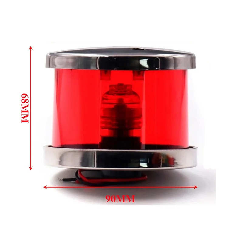 ISURE MARINE  Boat Yacht supplies 12V LED Navigation Bow Lights Stainless Steel Accessories，Three color options