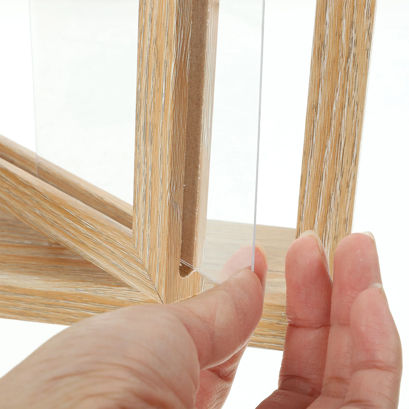 

1Set Pet Ashes Urn Rotating Memorial Photo Frame Wooden Picture Frame Tabletop Decorative Photo Holder for Bereavement