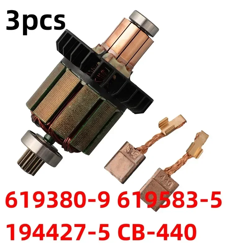 

2 шт. угольные щетки 194427-5 CB-440 и якорь якоря 619380-9/619583-5 для DDF482 DHP482 запасные части аксессуары для электроинструментов