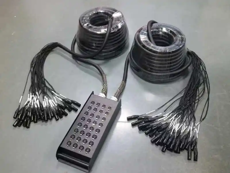 32 canales 2 Cable principal rollo etapa caja Cable Dmx Audio De Y Power Snake XLR Cable macho a hembra Multi micrófono