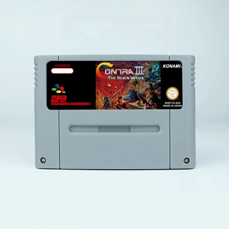 Contra III — экшн-игра «Чужой войны» для 16-битной игровой карты SNES для версии EUR PAL Игровая консоль SNES ДЛЯ Nintendo