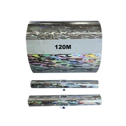 DIY 2M 5M Holographic Lure Foil for Fishing Lures Baits Hot Stamping Foil Laser Silver Ripples Heat Transfer Paper Film Hologram