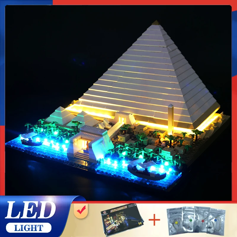 Advanced DIY Led Light Kit For Lego 21058 Great Pyramid (Only Led Light,Without Blocks Model) High-Performance
