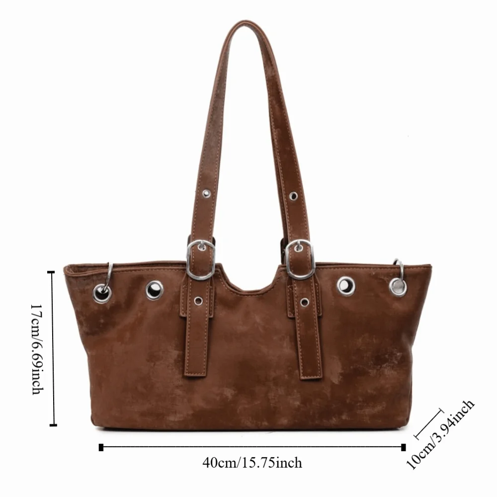 Lindo bolso de mano de PU mate de estilo coreano, bolso de mano de cuero PU de gran capacidad, Color sólido, paquetes de axilas de gran capacidad para niñas