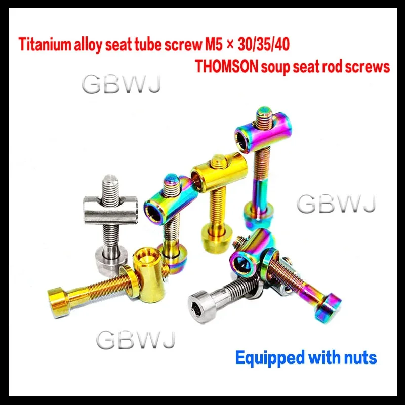 

Titanium Alloy Seat Tube Screw M5 ×30/35/40 Thomson Soup Seat Rod Screws MTB Road Bike Seatpost Saddle Fixed Bolt