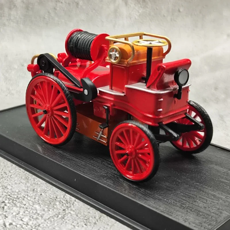 Die Casting 1/43 Scale 1900 Automobile Eletrique French Old Fire Truck Alloy Simulation Model Children's Gift Hobby Collection