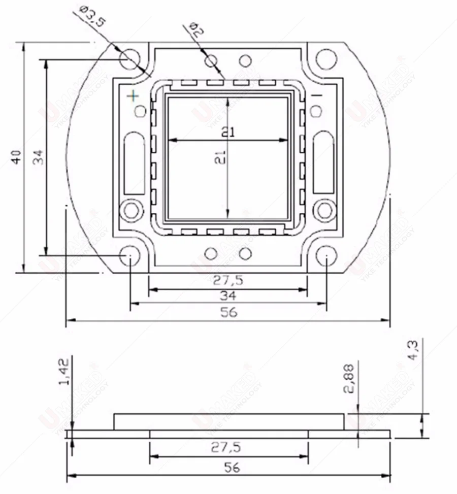 Imagem -04 - Chip Led Infravermelho de Alta Intensidade de Potência Lâmpada Vermelha Distante Grânulo de Lâmpada Smd Cob 730nm 850nm 940nm 3w 5w 10w 20w 30w 50w 100w ir