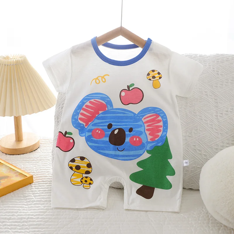 New Summer Baby Crawling Clothes  Newborn Children Jumpsuit Boy Baby Thin Girl Short-sleeved romper