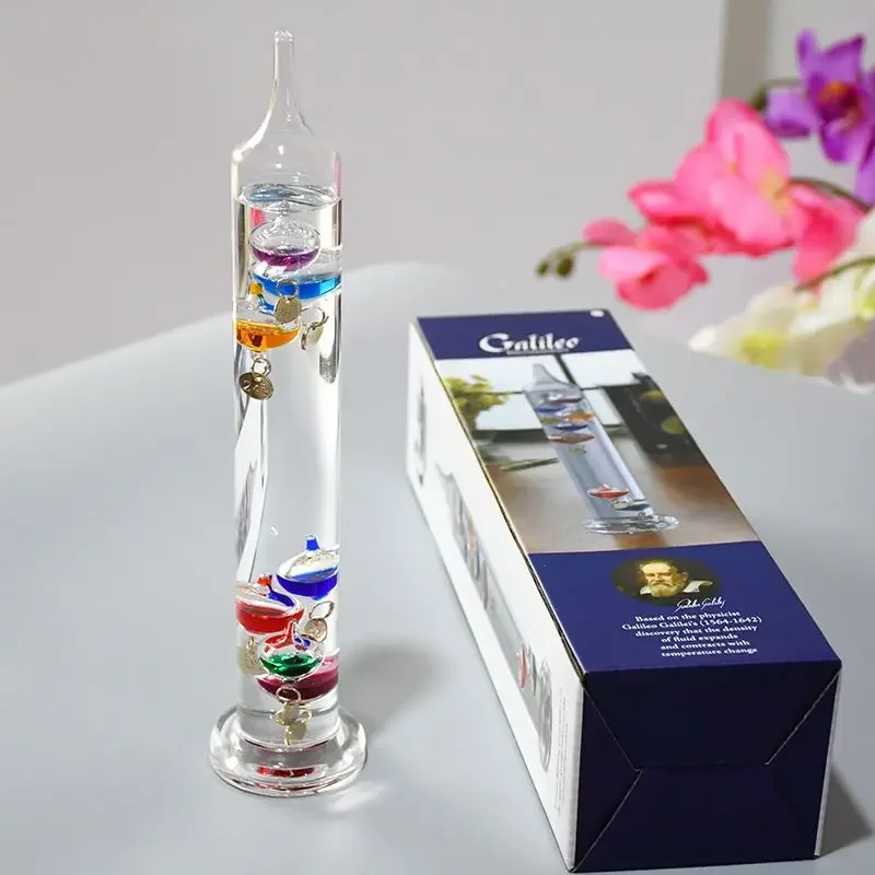 Galileo Thermometer Colorful Ball Suspended Bedroom Wine Cabinet Living Room Physics Decoration Student Christmas