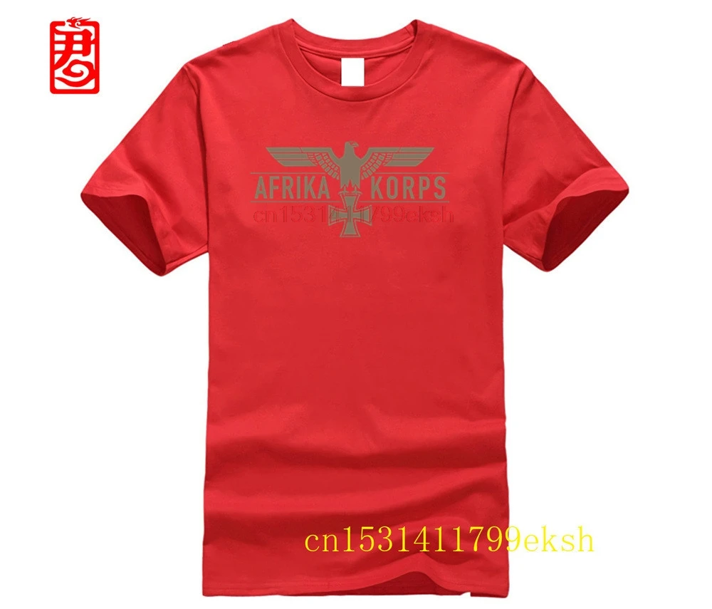 2024 Fashion Short Sleeve MAGLIETTA AFRIKAKORPS Wehrmacht Deutschen Heeresgruppe Afrika DAK T-SHIRT Tops Cool T Shirt