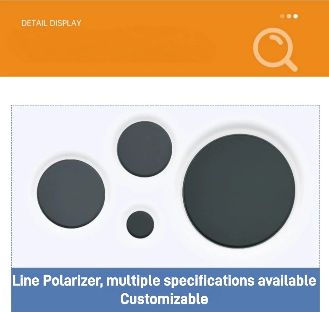 Linear Polarizer PL Filter Optical Glass Polarizing Sheet Anti‑Reflection Beam Splitter Plate 380‑700nm for Optical Experiment