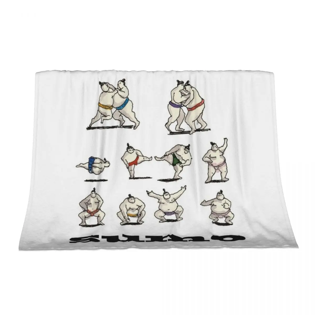 

Sumo Wrestlers Throw Blanket Picnic Blankets For Bed Cute Blankets