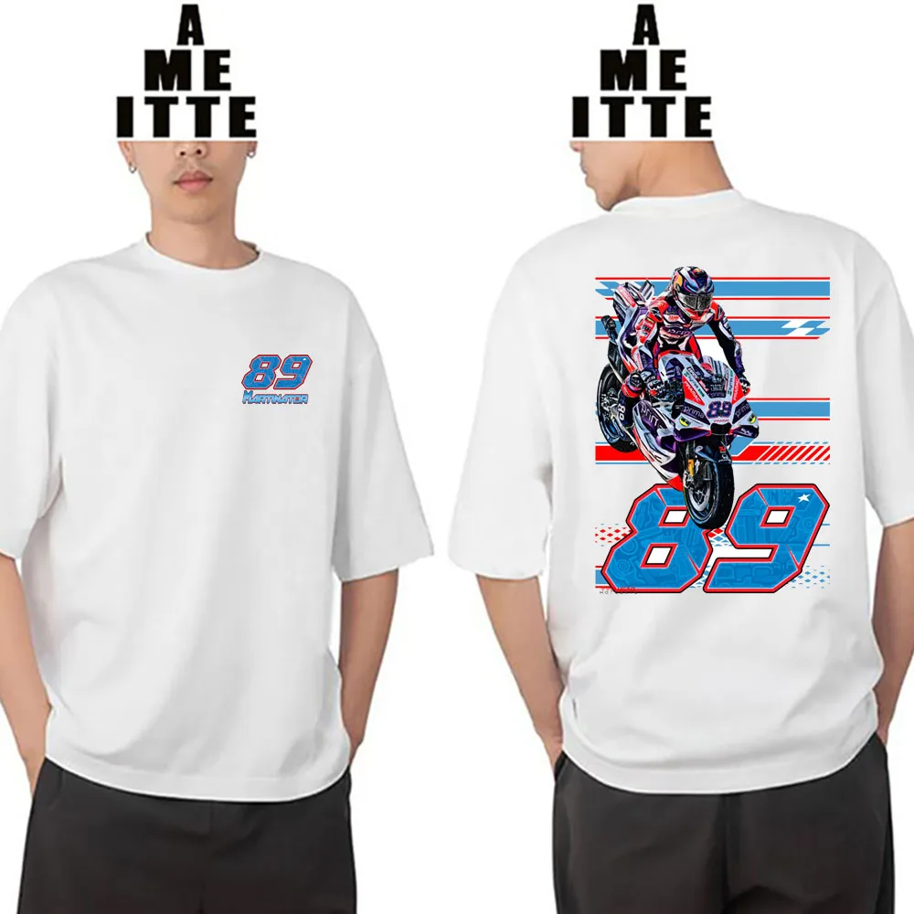 Jorge Martinator 89 GP Race Legend Riding T-Shirt New Men Short Sleeve Hip Hop Boy Casual Tops Mans Motorcycle Rider Tees