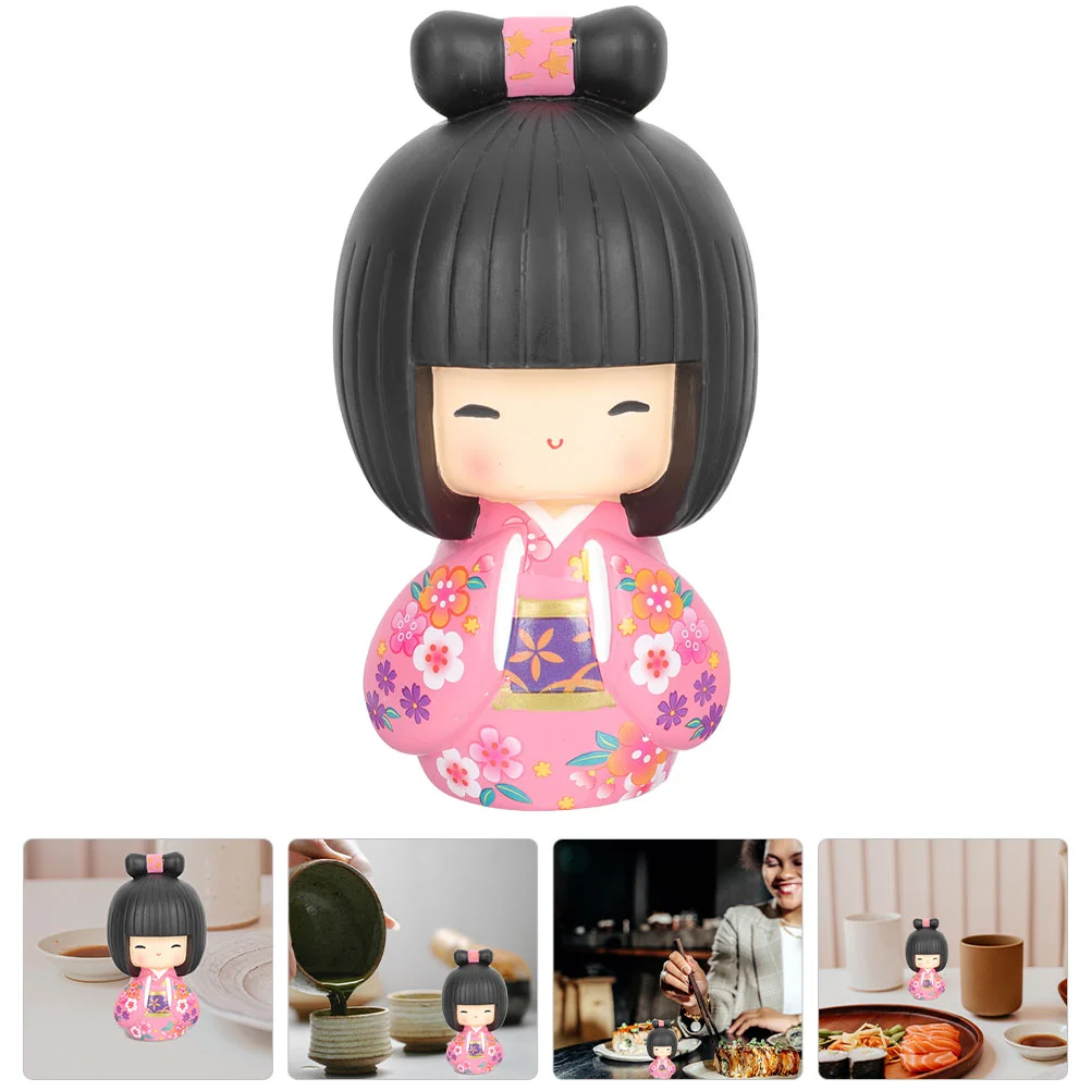 Kimono Dolls Baby Toys Japanese Desktop Ornament Home Crafts Tabletop Decor Vintage