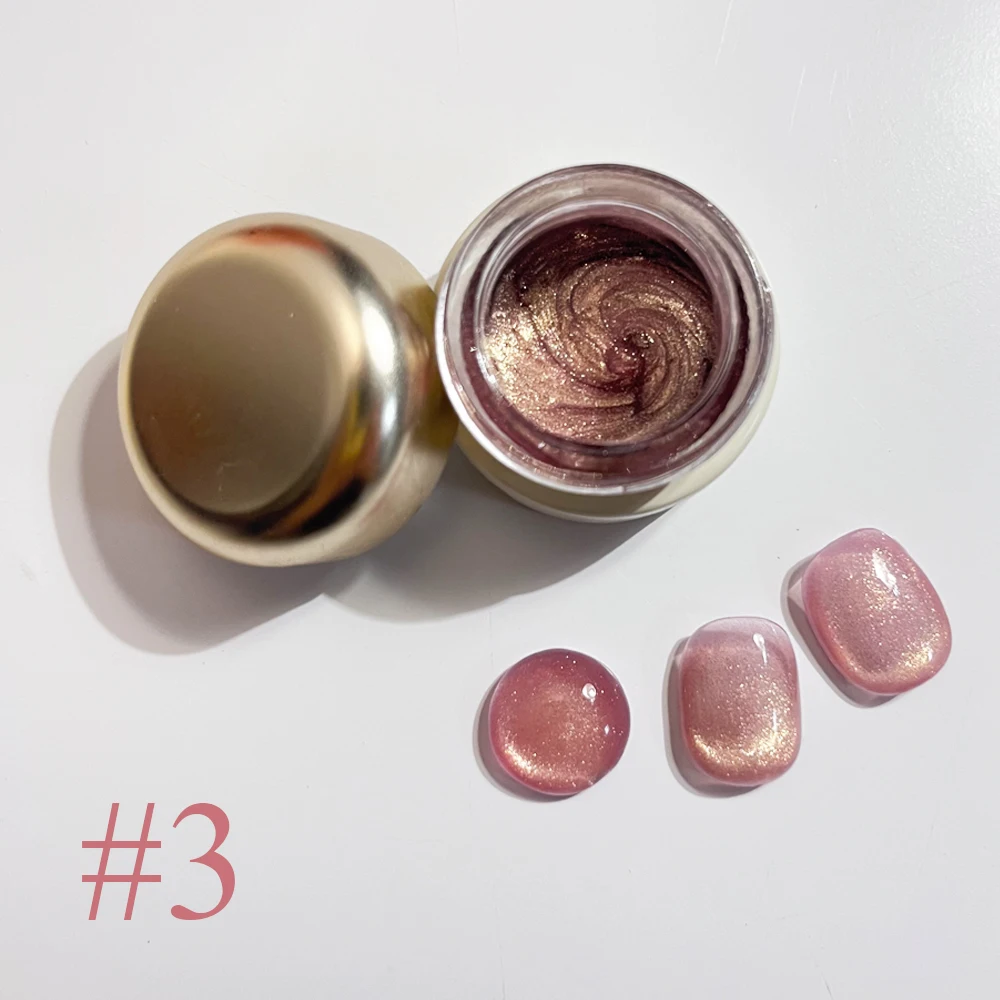 8ml/Jar Golden Autumn Glass 4colors Cat Eye Nail Polish Gel Pink/Green/purple Crystal Glitter UV Semi-permanent Enamels Varnish