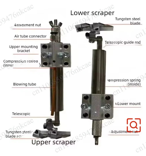 Edge banding machine PET flat scraping device, blowing line, without damaging the board