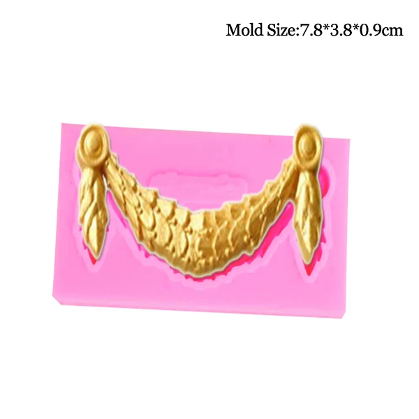 Embossed Lace Mold Fondant Silicone Mold Baroque Style Mould 3D Engraving Sugar Cup Cake Decoration Tools Resin Form M637