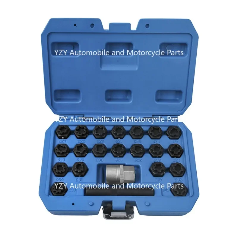 22 Piece For Volkswagen Anti-theft Screw Socket, Disassembly And Assembly Of Tire Nut Head Wrench