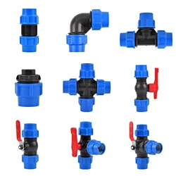 20/25/32/40/50mm PVC PE Tube Tap Water Splitter Plastic Valve Connector Garden Farm Irrigation Water Pipe Hose Joint Accessories