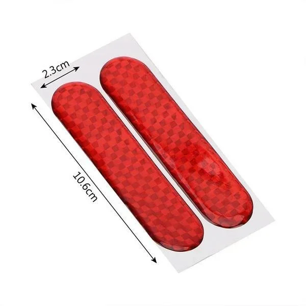 2pcs/set Car Door Reflective Sticker Warning Tape Car Reflective Stickers Reflective Strips 4 Colors Safety Mark Car-styling